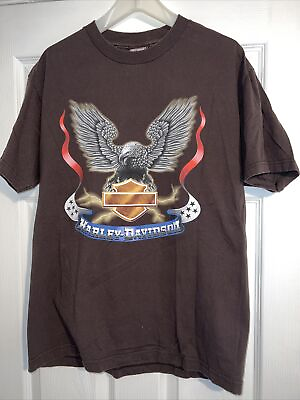 #ad Harley Davidson Motorcycles Large Virginia Beach Brown Harley Haven 2004 T Shirt $19.99