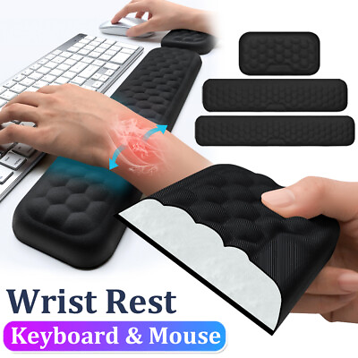 #ad Keyboard amp; Mouse Hand Rest Pad with Memory Foam Ergonomic for Computer or Laptop $11.99