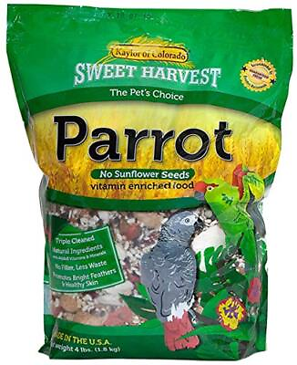 #ad Sweet Harvest Parrot Bird Food No Sunflower Seeds 4 lbs Bag Seed Mix for a $35.43