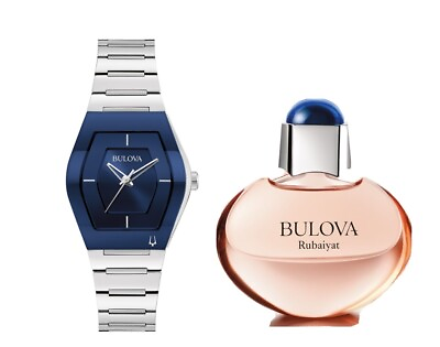#ad Bulova Womens Gemini Futuro Toneau Silver Quartz Perfume Watch Steel 30MM 96L293 $171.99