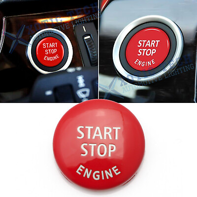 #ad For BMW E90 E91 E60 X1 X3 X5 X6 Sport Red Start Stop Engine Button Cover Trim 1x $9.97