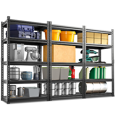 #ad Heavy Duty 72quot;H Shelf Unit Garage Metal Storage 5 Level Shelves Rack Steel amp; MDF $589.00