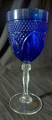 #ad New Set Of 4 Luminarc Classic Accent Wine Antique Goblet Sapphire 10.25 Oz $52.99
