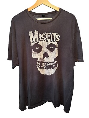 #ad Misfits Skull Logo 2014 Tee Black T Shirt Short Sleeve Men’s 2XL Tultex Band $14.99