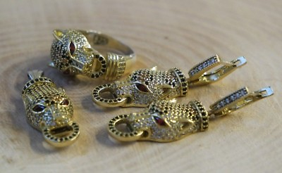 #ad Turkish Handmade Sterling Silver 925 Quartz Set Ring Earring Pendant 6 7 8 9 $90.00