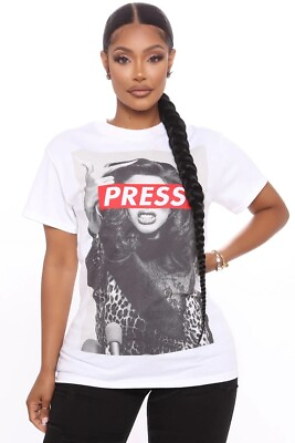 #ad Cardi B Womens Press Top Boyfriend Shirt New L 3XL $9.99