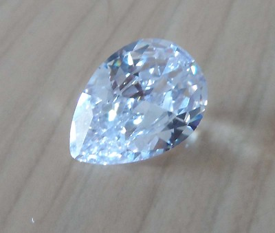 #ad 13X18 mm Natural White Sapphire 16.26 ct Pear Faceted Cut VVS Loose Gemstones $11.69