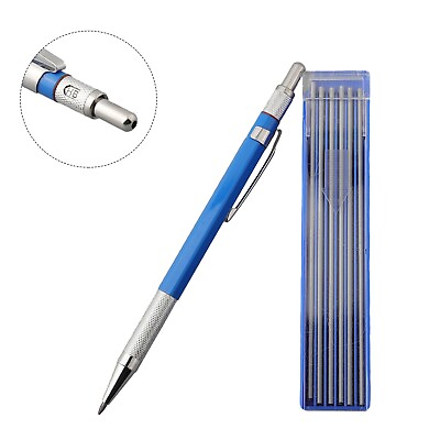 #ad New Silver Streak Welders Pencil With 12x Round Silver Refills Metal Marker Hot $12.18