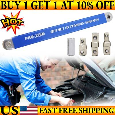 #ad 3 8quot; Offset Extension Wrench 15quot; Impact Ready Socket Wrench Tool With 1 4quot; 3 8quot; $8.98