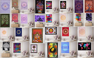 #ad Indian Mandala tapestry hippie Hippy Cotton wall hanging Bohemian dorm decor 3D $13.99