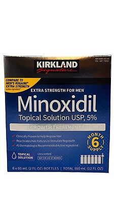#ad Kirkland Minoxidil 5% Solution Hair Loss Regrowth 2 PACK for 12 Months $59.95