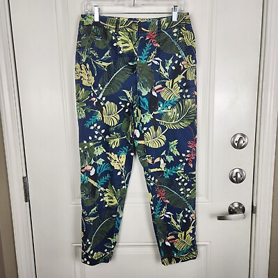 #ad Chico#x27;s Womens Pants Tropical Ankle Size 6 0.5 $27.46