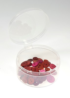 #ad 3quot; Clear Round Plastic Containers w Lids Great for Organizing 6 Pack $11.99