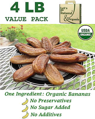 #ad 4 LB Organic Sun Dried Bananas BULK VALUE PACK Gift Set No Sugar Added No $63.68