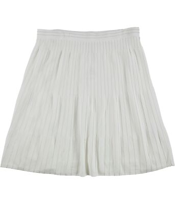 #ad Calvin Klein Womens Gold Stripe A line Skirt White X Large $46.61