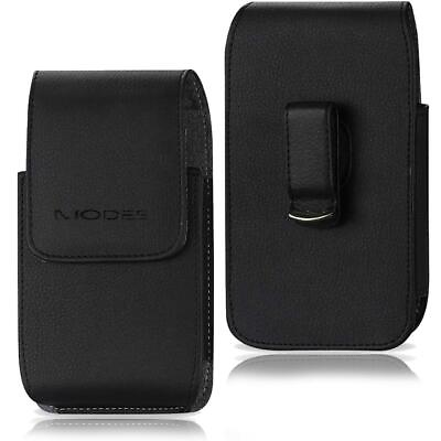 #ad Phones Leather Vertical Case Pouch Belt Clip Loop Holster XL Fits Otterbox Cover $9.99