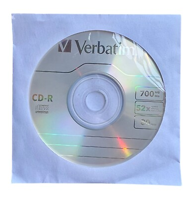 #ad Verbatim CD R Blank Discs with Sleeve 52x 700MB 80min Media Disc Choose Lot Qty $15.99