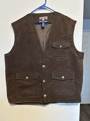 #ad Duluth Trading Co. Heavyweight Brown Button Vest Size XXL $32.00