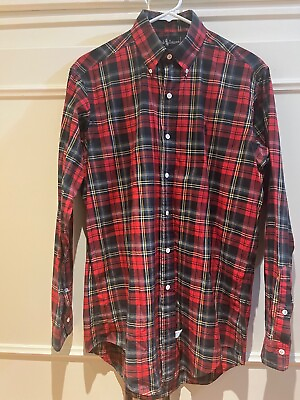 #ad #ad Ralph Lauren men#x27;s sis smal red and green long sleeve plaid shirt $20.00