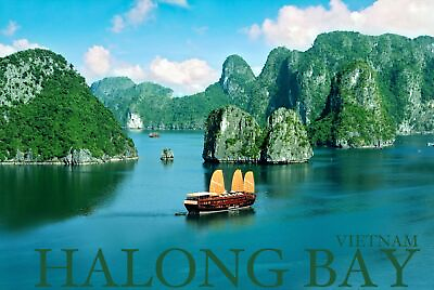 #ad 8019.Decoration Poster.Room wall interior design.Halong Bay.Vietnam.Travel decor $21.00