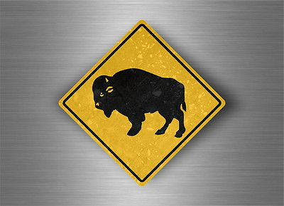 #ad Sticker Panel Route Attention Bison Buffalo $2.92