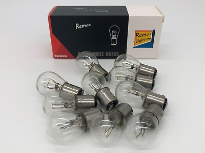 10 Pack 1157 Clear P21 White Tail Signal Brake Light Bulb Lamp FAST USA Shipping $8.39