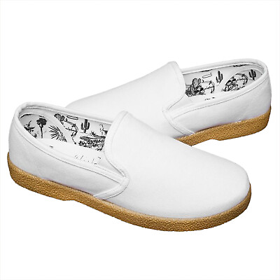 #ad Kingston Union Vegan Shoes The Wino Slip On White Gum Sean Wheeler Mens $33.95