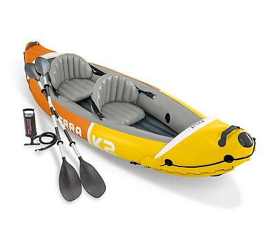 #ad Intex Sierra K2 Inflatable Kayak with Oars and Hand Pump Free shipping $134.99