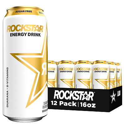 #ad Rockstar Original Sugar Free Energy Drink 16 oz 12 Pack Cans $23.49