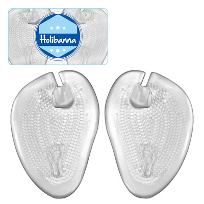 #ad 1 Pair Silicone Forefoot Metatarsal Pads Metatarsal Inserts Forefoot Cushions $7.89