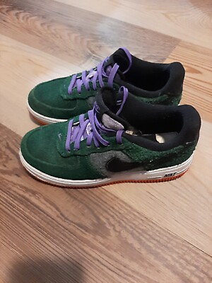 #ad Nike Air Force 1 quot;Shaggy Green Suedequot; Green Purple Kids 2.5y $35.00