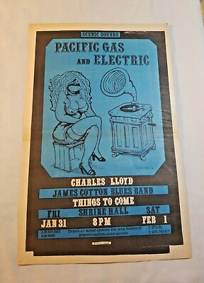 #ad Vintage Ad Pacific Gas and Electric James Cotton Blues Band 1969 LAFP Unframed $24.99