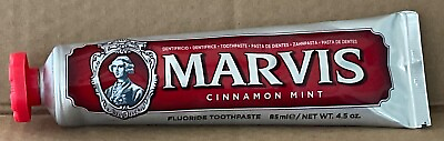 #ad MARVIS Cinnamon Mint Italian Luxury Fluoride Toothpaste 4.5 oz $9.99
