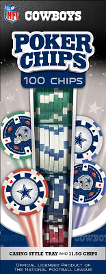 #ad MasterPieces Dallas Cowboys NFL Poker Chip Set 100 Piece $29.99