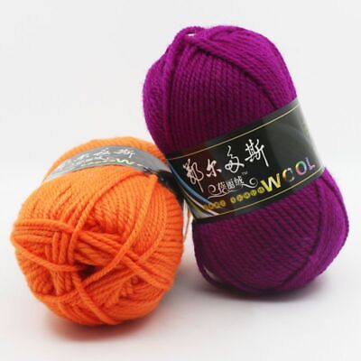 #ad Merino Wool Roving Yarns Skein Hand Knitting Crochet 300g Lot Organic Baby Yarns $33.99