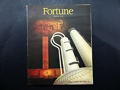 #ad Fortune Magazine March 1947 Vintage Mathew Leibowitz Coal Mining Cover Art $18.74