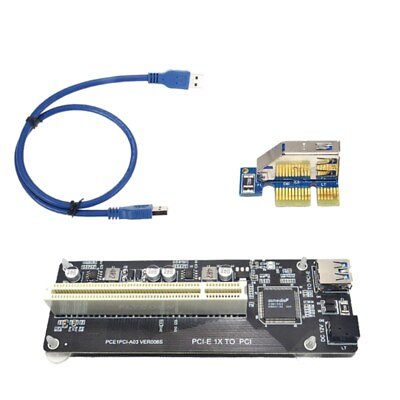 #ad PCI E to PCI Adapter Card Support WINXP WIN7 WIN8 WIN10 WIN11 Plastic $22.62