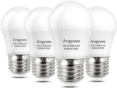 #ad 3W LED Bulb Equivalent 25Watt Light Bulbs 120V A15 LED Bulb Warm White 2700K En $19.11