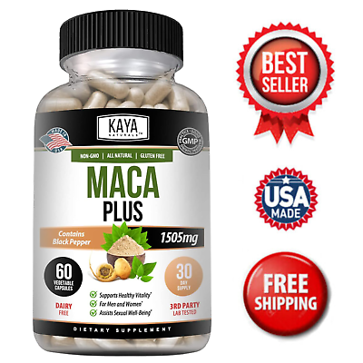 #ad MACA Plus Supplement 60ct Assist Sexual Well being Healthy Energy amp; Endurance $9.98