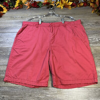 #ad Calvin Klein Shorts Size 40 Salmon Red Menus Chino Pockets 10” Inseam $12.99