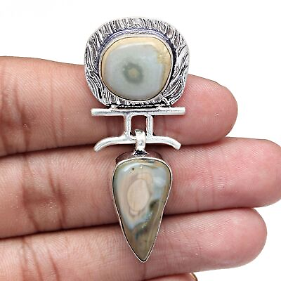 #ad Imperial Pendant Silver 925 Jasper Sterling Jewelry Gemstone Natural Jasper $31.19