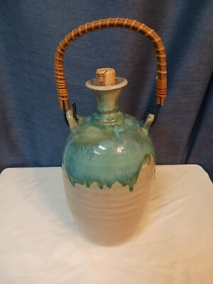 #ad Artisan Ceramic Pottery Amphora Style Jug Glazed Studio Art Piece One Of a Kind $76.00