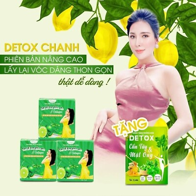#ad 1 Box Tra Chanh Ho Tro Giam Cam Tang 1 Detox LEMON TEA N COLLAGEN WEIGHT LOSS $39.99