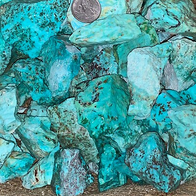 #ad 2000 Carat Lots of Natural Turquoise Rough a Free Faceted Gemstone $24.99