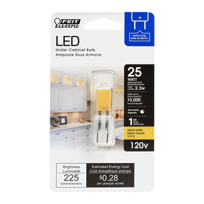 #ad Feit Electric T4 G8 LED Bulb Warm White 25 Watt Equivalence 1 pk $10.42