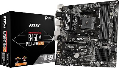 #ad MSI Motherboard B450M PRO VDH MAX A 2023 Edition Ryzen5000 AM4 MicroATX AMD B450 $166.40
