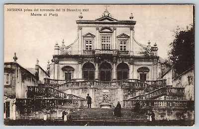 #ad c1900s Italy Messina Before Earthquake Monte Di Pieta Pietà Vintage Postcard $4.99