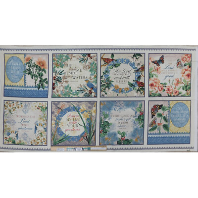 #ad Patchwork Quilting Sewing Fabric Prayer Life Panel 60x110cm AU $19.50
