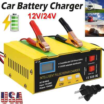 #ad Car Battery Charger Heavy Duty 12V 24V Smart Automatic Intelligent Pulse Repair $21.99