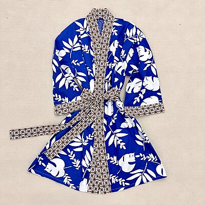 #ad Brand New Floral Cotton Kimono Short Robe Getting Ready Robe Bridesmaid robe $8.99